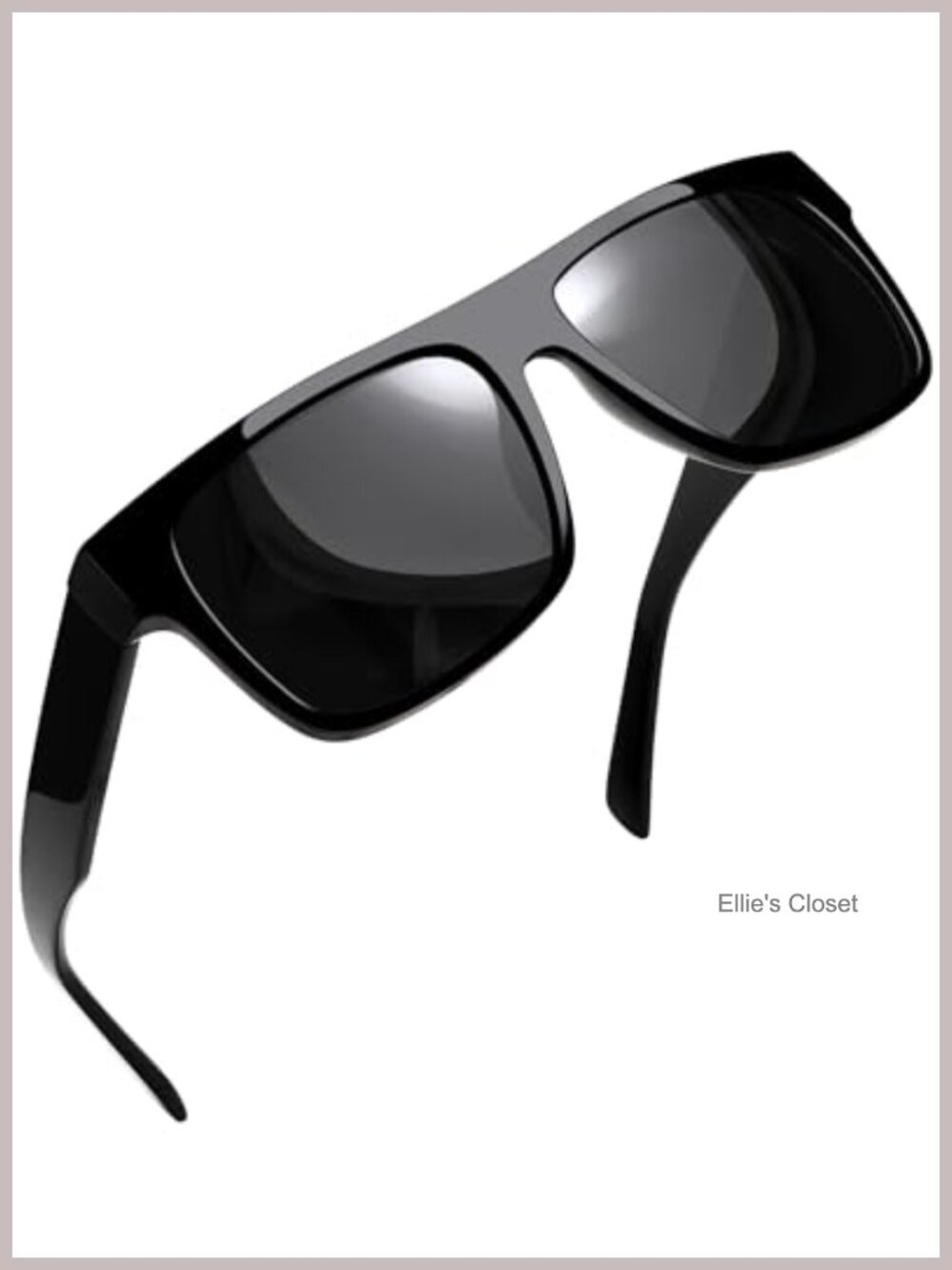 Polarized Square Flat Top Sunglasses UV400 Acetate TR90 Full Frame Adult